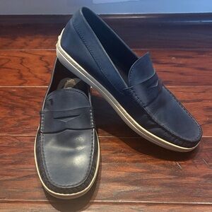 Tod's Dark Blue Leather Loafers
